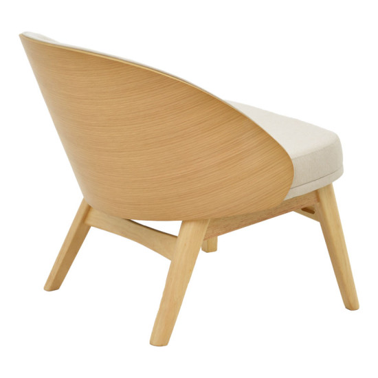 Καρέκλα Sarian μπεζ ύφασμα-rubberwood φυσικό πόδι 69,5x71x70.5εκ - 2τμχ. **