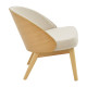Καρέκλα Sarian μπεζ ύφασμα-rubberwood φυσικό πόδι 69,5x71x70.5εκ - 2τμχ. **