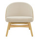 Καρέκλα Sarian μπεζ ύφασμα-rubberwood φυσικό πόδι 69,5x71x70.5εκ - 2τμχ. **