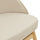 Καρέκλα Sarian μπεζ ύφασμα-rubberwood φυσικό πόδι 69,5x71x70.5εκ - 2τμχ. **
