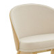Καρέκλα Sarian μπεζ ύφασμα-rubberwood φυσικό πόδι 69,5x71x70.5εκ - 2τμχ. **