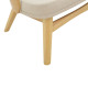 Καρέκλα Sarian μπεζ ύφασμα-rubberwood φυσικό πόδι 69,5x71x70.5εκ - 2τμχ. **
