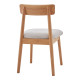 Καρέκλα Tullo rubberwood σε φυσική απόχρωση 46x45x78εκ - 4τμχ. **