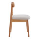 Καρέκλα Tullo rubberwood σε φυσική απόχρωση 46x45x78εκ - 4τμχ. **