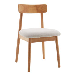 Καρέκλα Tullo rubberwood σε φυσική απόχρωση 46x45x78εκ - 4τμχ. **