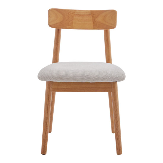 Καρέκλα Tullo rubberwood σε φυσική απόχρωση 46x45x78εκ - 4τμχ. **