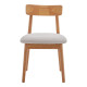 Καρέκλα Tullo rubberwood σε φυσική απόχρωση 46x45x78εκ - 4τμχ. **