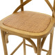 Σκαμπό μπαρ Reid ξύλο sonoma-έδρα καφέ rattan **