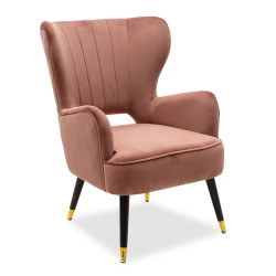 Πολυθρόνα - μπερζέρα Lark βελούδο σάπιο μήλο 65x74x90εκ **