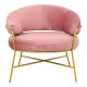 Armchair Malu  velvet rotten apple-golden metal leg 84x79x76cm **