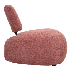 Πολυθρόνα Stonie μπουκλέ ύφασμα σε σάπιο μήλο απόχρωση 67x73x67εκ **