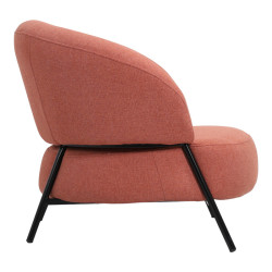 Πολυθρόνα Jennie ύφασμα σε κεραμιδι απόχρωση με μαύρα μεταλλικά πόδια 84x84x71,5εκ ** Πολυθρόνα Jennie ύφασμα σε κεραμιδι απόχρωση με μαύρα μεταλλικά πόδια 84x84x71,5εκ **