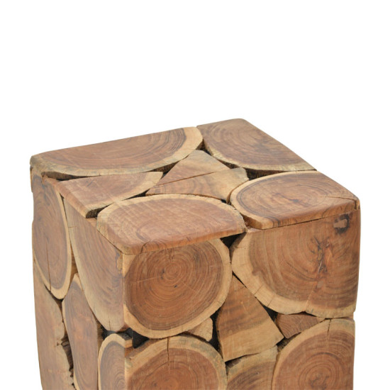 Σκαμπό Jaret pakoworld μασίφ ξύλο ακακίας φυσικό 36x36x53εκ
