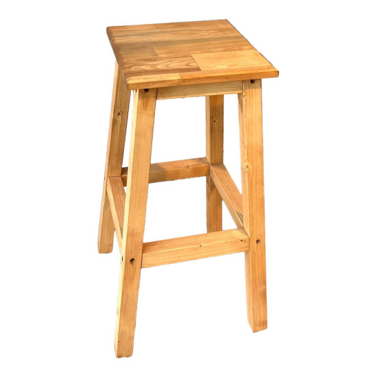 Σκαμπό Waroby ξύλινο σε φυσικη απόχρωση 32x32x46εκ **