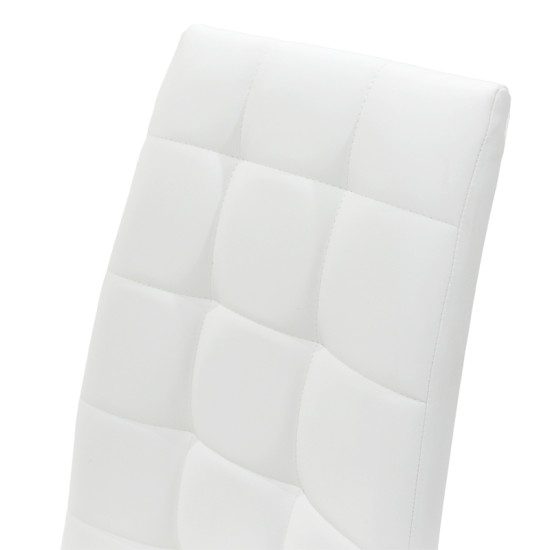 Καρέκλα Darrell pu λευκό-βάση χρωμίου 42x49x106εκ - 2τμχ. **