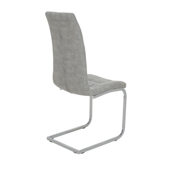 Καρέκλα Darrell pu αντικέ γκρι-βάση χρωμίου 42x49x106εκ - 2τμχ. **