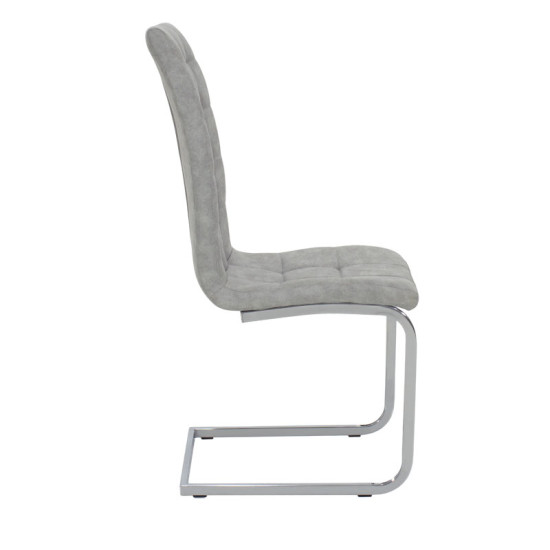 Καρέκλα Darrell pu αντικέ γκρι-βάση χρωμίου 42x49x106εκ - 2τμχ. **
