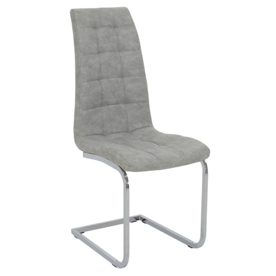 Καρέκλα Darrell pu αντικέ γκρι-βάση χρωμίου 42x49x106εκ - 2τμχ. **