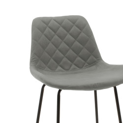 Σκαμπό μπαρ Faith αντικέ ανθρακί pu-μαύρο μέταλλο 50x54x104εκ - 2τμχ. ** Σκαμπό μπαρ Faith αντικέ ανθρακί pu-μαύρο μέταλλο 50x54x104εκ - 2τμχ. **