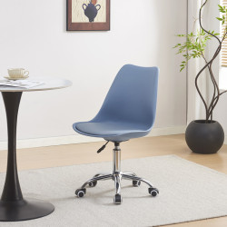 Καρέκλα γραφείου εργασίας Gaston II pp-pu σε απόχρωση ανοιχτό μπλε 48x57x77-90εκ **