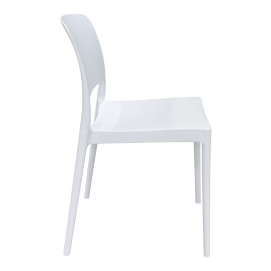 Καρέκλα Fenxy pp σε λευκή απόχρωση 38x42x77εκ **