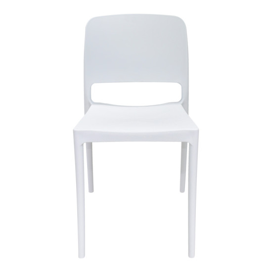Καρέκλα Fenxy pp σε λευκή απόχρωση 38x42x77εκ **