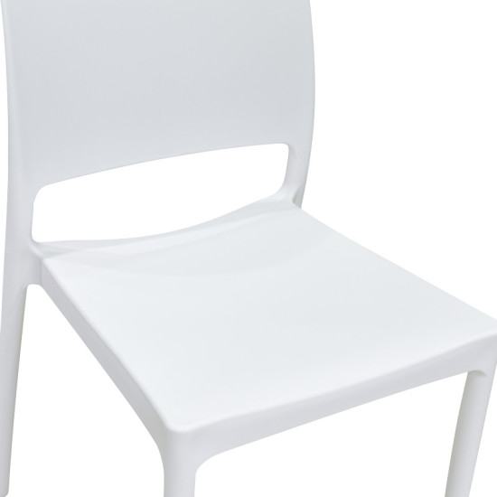 Καρέκλα Fenxy pp σε λευκή απόχρωση 38x42x77εκ **