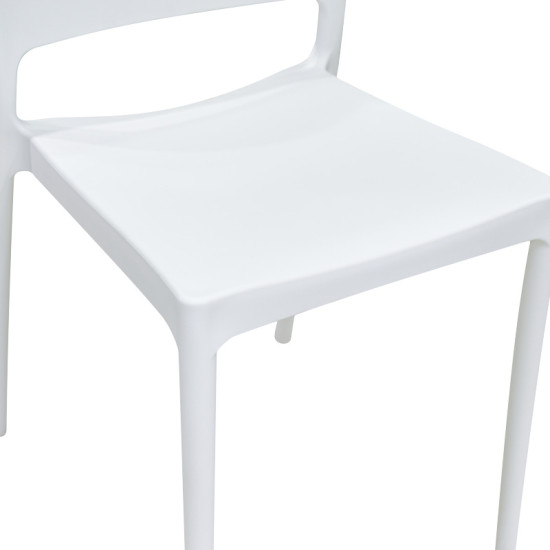 Καρέκλα Fenxy pp σε λευκή απόχρωση 38x42x77εκ **
