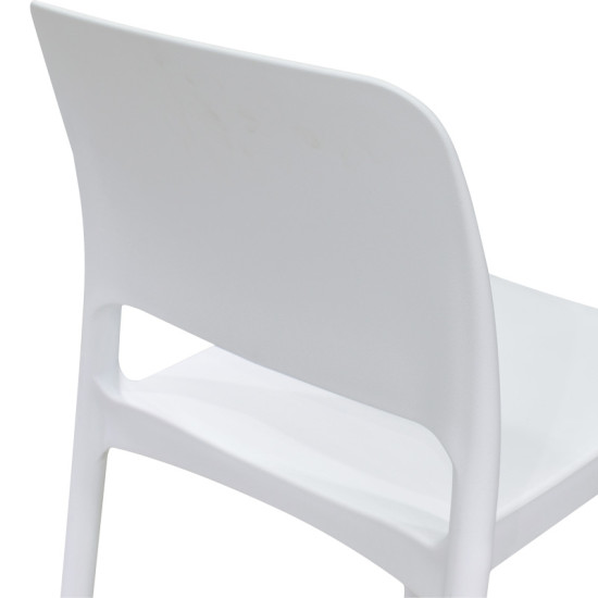 Καρέκλα Fenxy pp σε λευκή απόχρωση 38x42x77εκ **