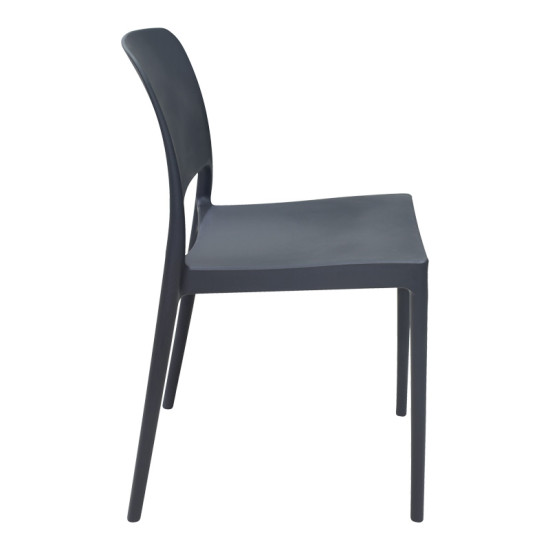 Καρέκλα Fenxy pp σε μαύρη απόχρωση 38x42x77εκ **