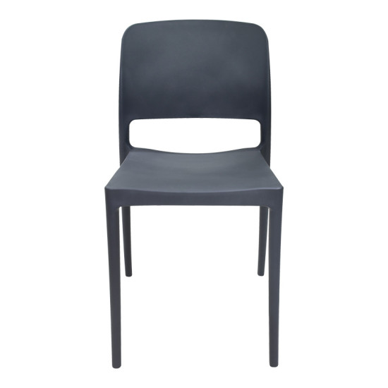 Καρέκλα Fenxy pp σε μαύρη απόχρωση 38x42x77εκ **