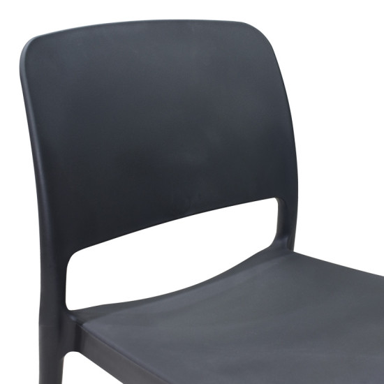 Καρέκλα Fenxy pp σε μαύρη απόχρωση 38x42x77εκ **