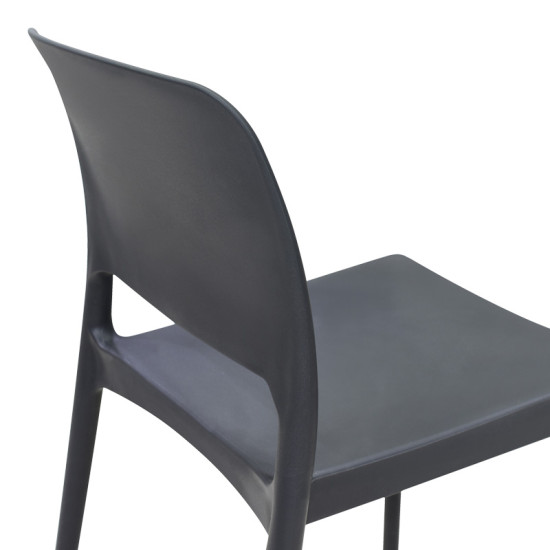 Καρέκλα Fenxy pp σε μαύρη απόχρωση 38x42x77εκ **