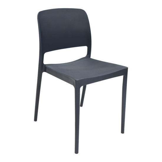 Καρέκλα Fenxy pp σε μαύρη απόχρωση 38x42x77εκ **