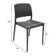 Καρέκλα Fenxy pp σε μαύρη απόχρωση 38x42x77εκ **