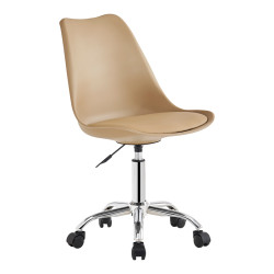 Καρέκλα γραφείου εργασίας Gaston II pp-pu cappuccino 48x57x77-90εκ **