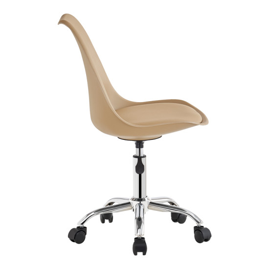 Καρέκλα γραφείου εργασίας Gaston II pp-pu cappuccino 48x57x77-90εκ **