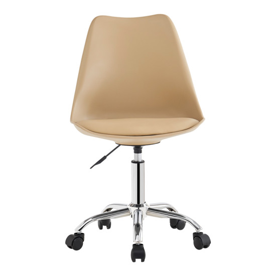 Καρέκλα γραφείου εργασίας Gaston II pp-pu cappuccino 48x57x77-90εκ **