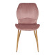 Καρέκλα Jelour βελούδο σε σάπιο μήλο απόχρωση-πόδια φυσικά μεταλλικά 46.5x60x84εκ - 4τμχ. **