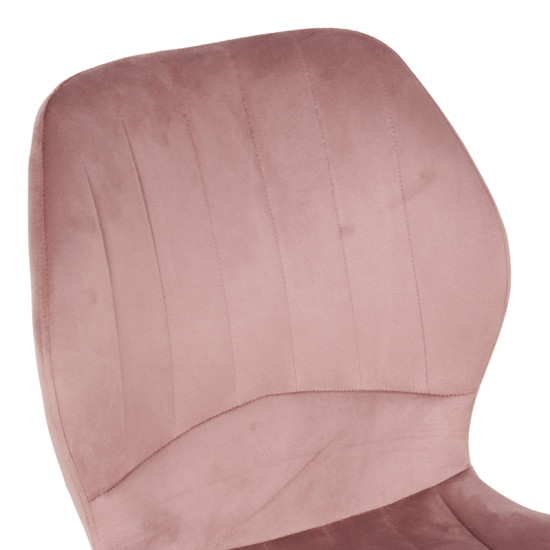 Καρέκλα Jelour βελούδο σε σάπιο μήλο απόχρωση-πόδια φυσικά μεταλλικά 46.5x60x84εκ - 4τμχ. **