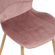 Καρέκλα Jelour βελούδο σε σάπιο μήλο απόχρωση-πόδια φυσικά μεταλλικά 46.5x60x84εκ - 4τμχ. **