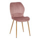 Καρέκλα Jelour βελούδο σε σάπιο μήλο απόχρωση-πόδια φυσικά μεταλλικά 46.5x60x84εκ - 4τμχ. **