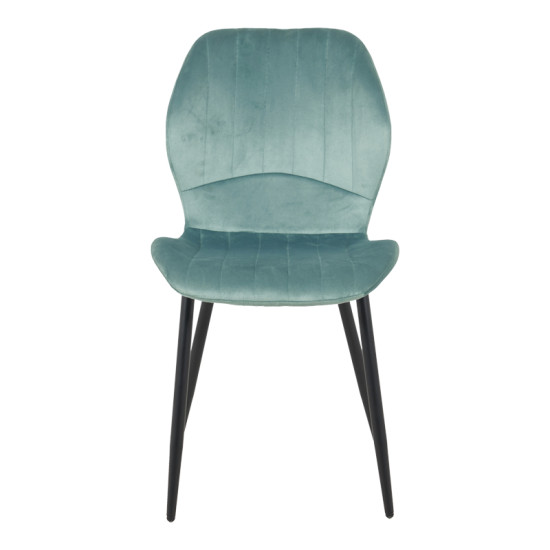 Καρέκλα Jelour βελούδο σε φυστικί απόχρωση 46.5x60x84εκ - 4τμχ. **