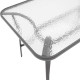 Τραπέζι Ensure ανθρακί μέταλλο-tempered γυαλί 140x80x70εκ **