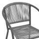 Πολυθρόνα Lindaria στοιβαζόμενη μέταλλο-pe rattan σε ανθρακί απόχρωση 54x63x74εκ **