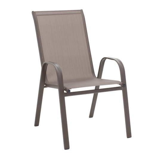 Τραπεζαρία Vergo-Calan σετ 3τεμ καφέ μέταλλο Φ60x70εκ **