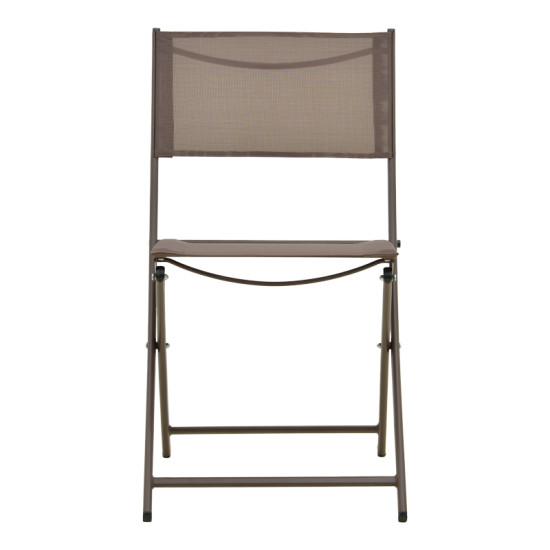 Καρέκλα Jeve πτυσσόμενη σαμπανιζέ μέταλλο και textilene 46x51x81εκ - 4τμχ. **