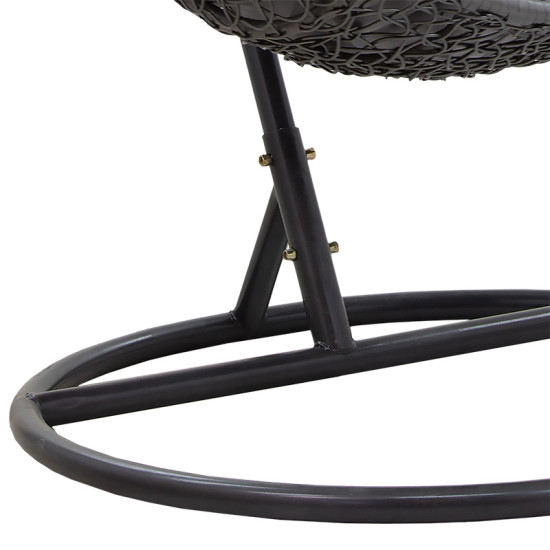 Κούνια Soleil κρεμαστή μέταλλο-pp-μαξιλάρι γκρι 103x83x200εκ **