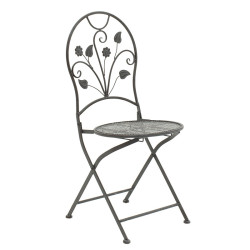 Τραπεζαρία Abriel σετ 3τεμ μέταλλο ανθρακί antique **