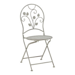 Τραπεζαρία Abriel σετ 3τεμ μέταλλο σε αντικέ γκρι απόχρωση **